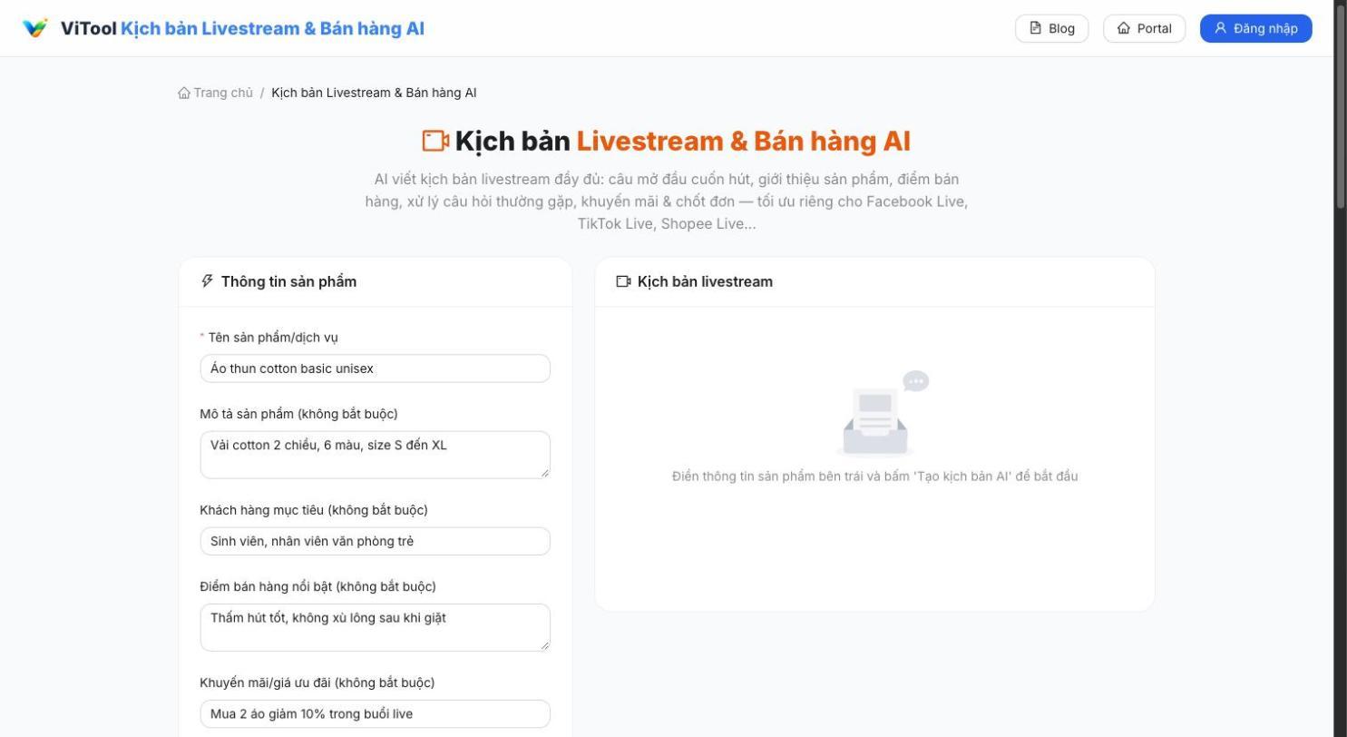 Kịch bản livestream bán quần áo cho người mới